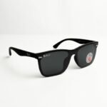 Matte Black Polarized Rectangular Sunglasses
