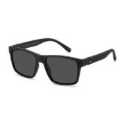 Matte Black Polarized Square Sunglasses